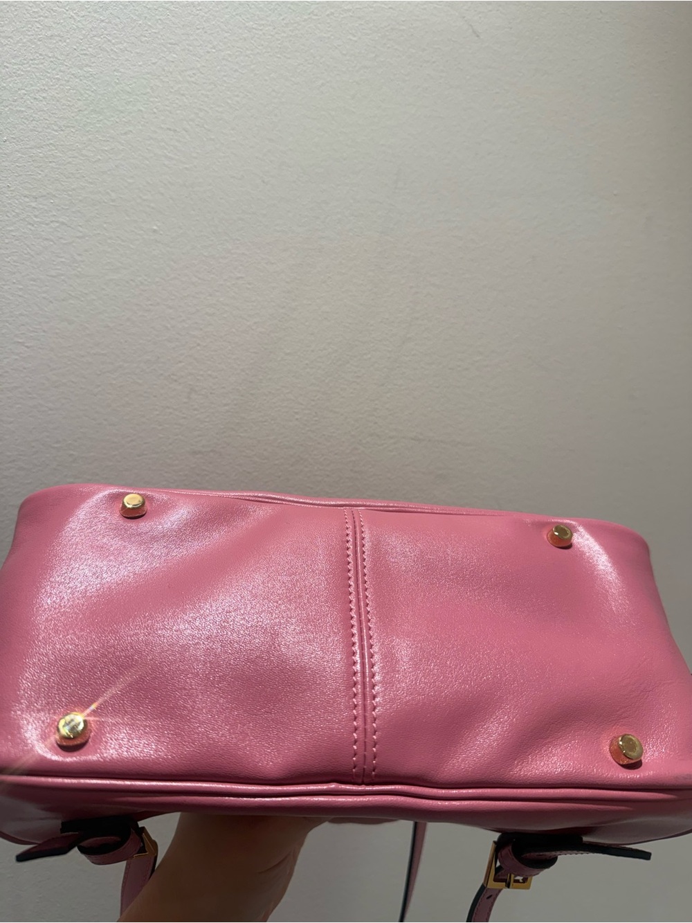 Versace Bowling Shoulder Tag Bag - Dragonfruit - Picture 6 of 9